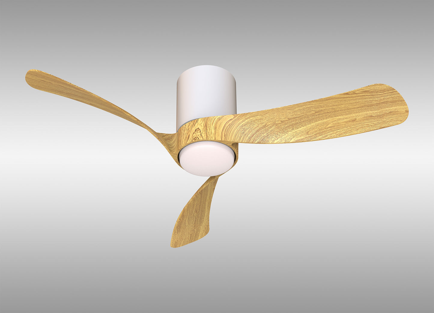 Mantra M9051 Nemo S 97cm 24W LED Dimmable Ceiling Light With Built-In 30W DC Fan, 2700-5000K Remote Control, 3200lm, White/Wood, 5yrs Warranty