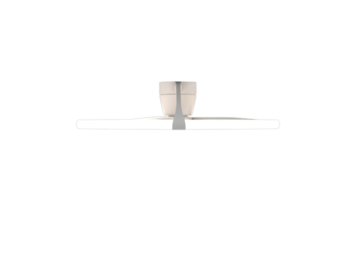 The Nepal White Ceiling Fan with Light from Ceiling Fans UK boasts a minimalist design with a cylindrical base and sleek, horizontal white blades extending from the center. Its modern and simple aesthetic, featuring clean lines and a neutral color palette, is enhanced by an integrated 75W LED dimmable light for adjustable ambiance. This 105cm fan also includes a built-in 35W DC reversible motor and offers remote control, as well as APP & Alexa/Google Voice Control for added convenience.