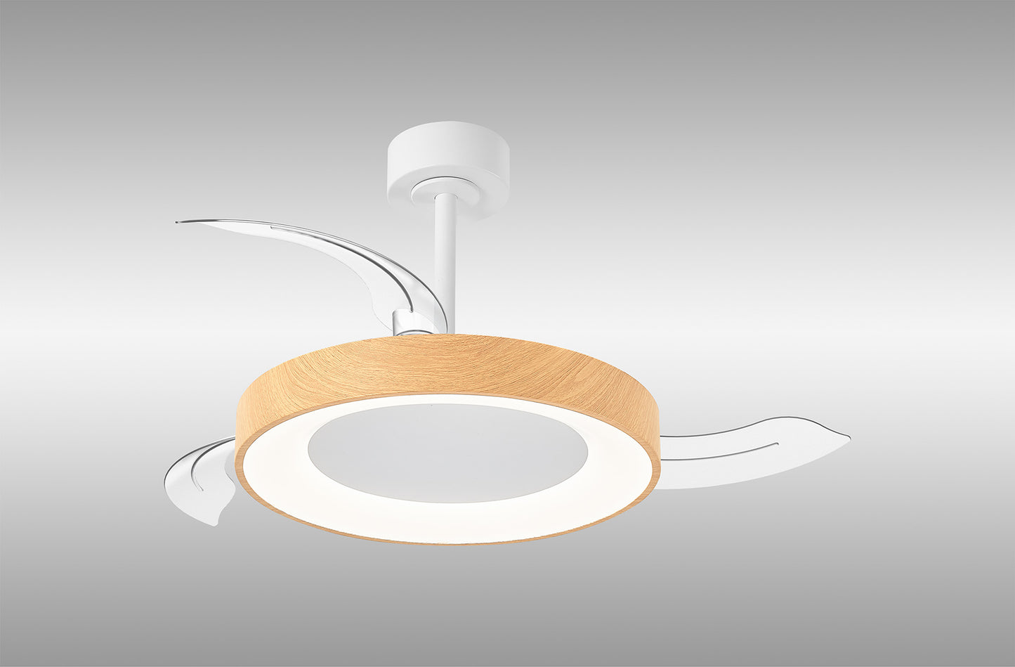 Mantra M9013 Niseko S Ceiling Fan with Light 40cm(closed) 910mm(open)45W LED Dimmable Ceiling Light With Built-In 25W DC Fan, 2700-5000K Remote Control, 5000lm, White/Wood, 5yrs Warranty