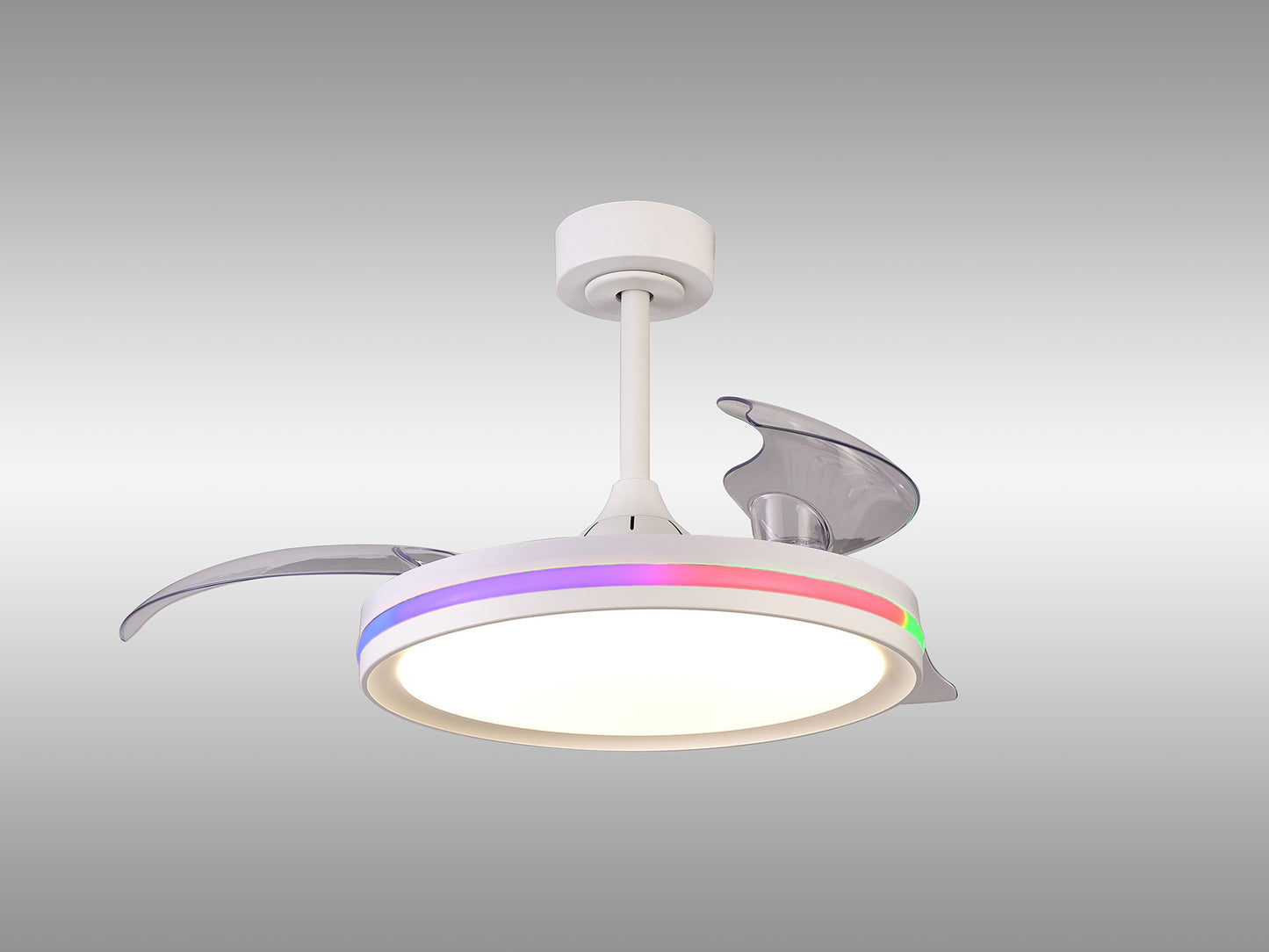 Rafaga 50W LED Dimmable White/RGB Ceiling Light With Built-In 30W DC Reversible Fan, Remote Control 3000-6500K, 3200lm, White, 5yrs Warranty