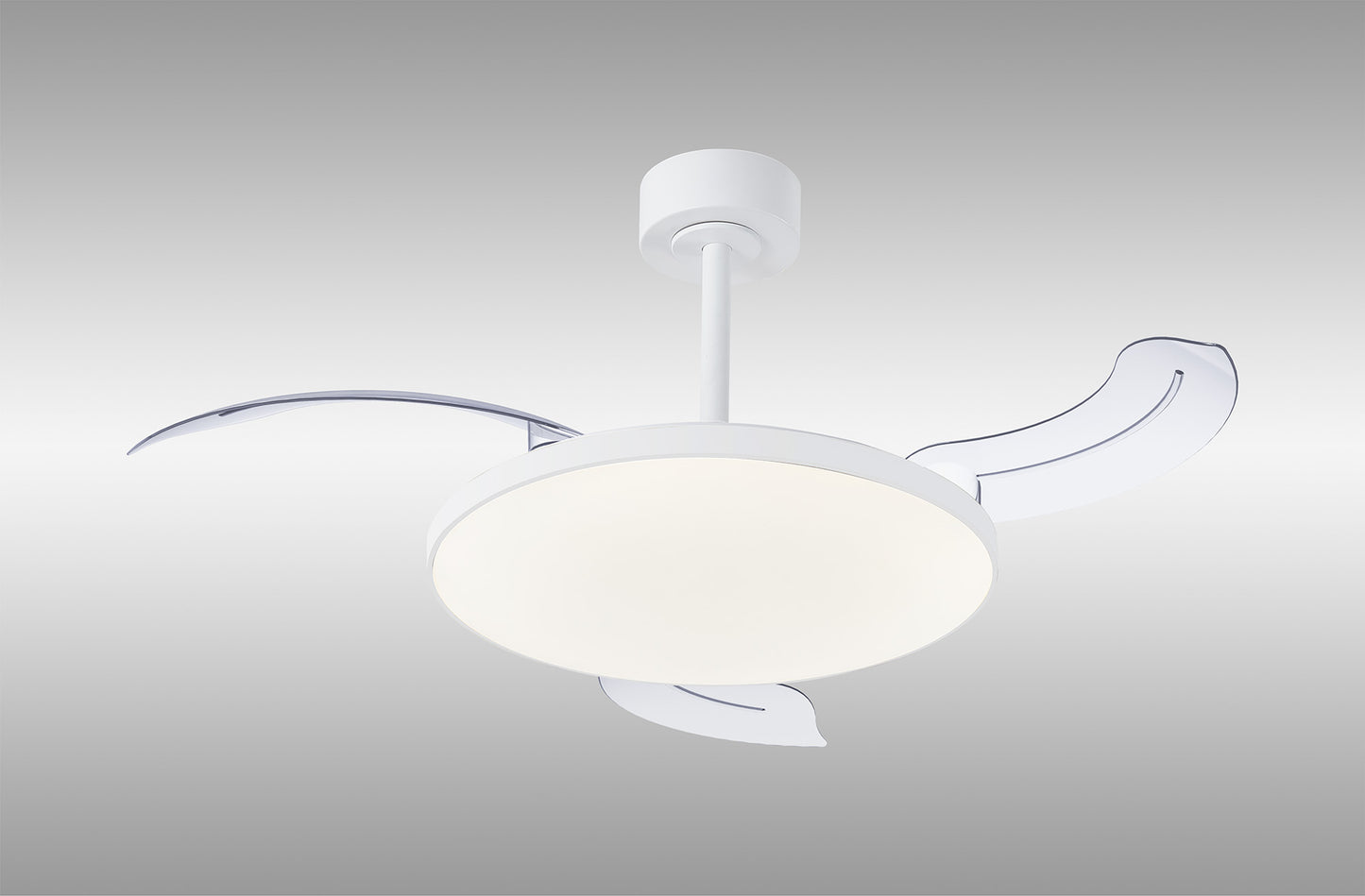 Mantra M9008 Slim Fan Mini 40cm(closed) 900mm(open) 45W LED Dimmable Ceiling fan with Light With Built-In 25W DC Fan, 2700-5000K Remote Control, 3150lm, White, 5yrs Warranty