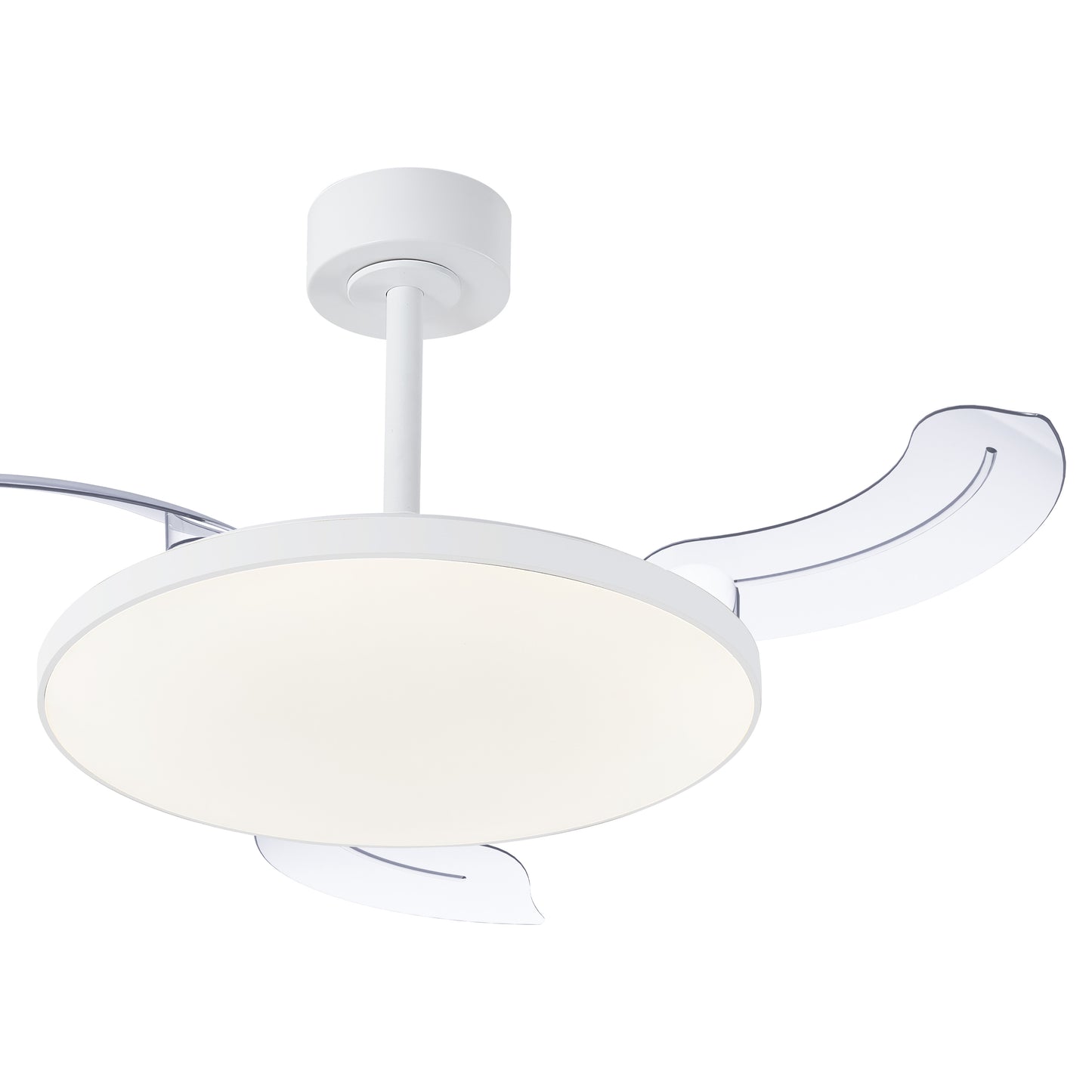 Mantra M9008 Slim Fan Mini 40cm(closed) 900mm(open) 45W LED Dimmable Ceiling fan with Light With Built-In 25W DC Fan, 2700-5000K Remote Control, 3150lm, White, 5yrs Warranty