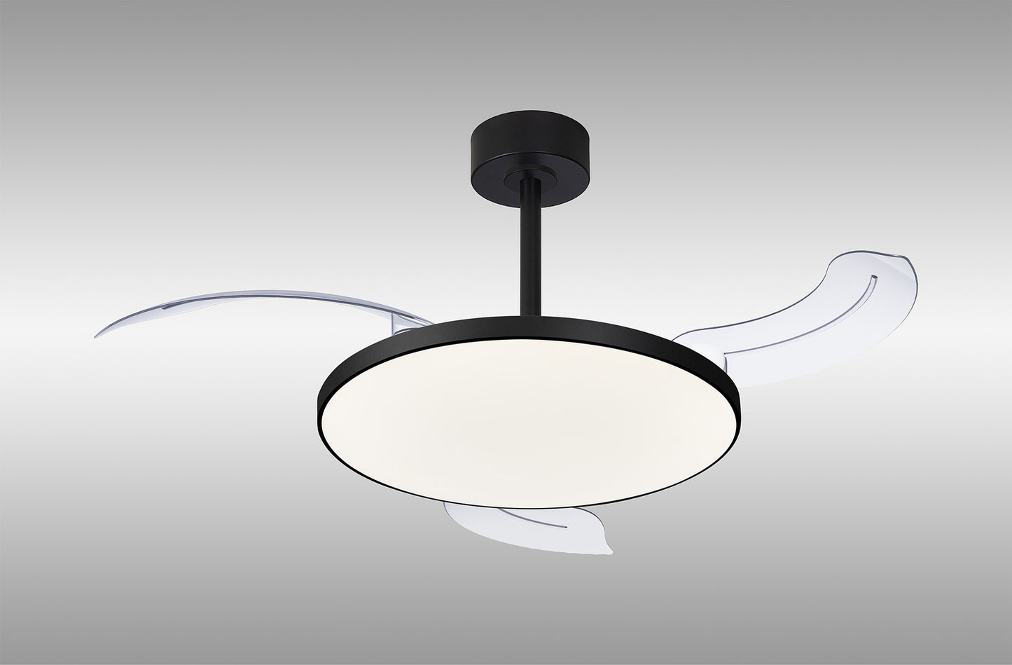 Mantra M9056 Slim Fan Mini 40cm(closed) 900mm(open) 45W LED Dimmable Ceiling fan with Light With Built-In 25W DC Fan, 2700-5000K Remote Control, 5000lm, Black, 5yrs Warranty