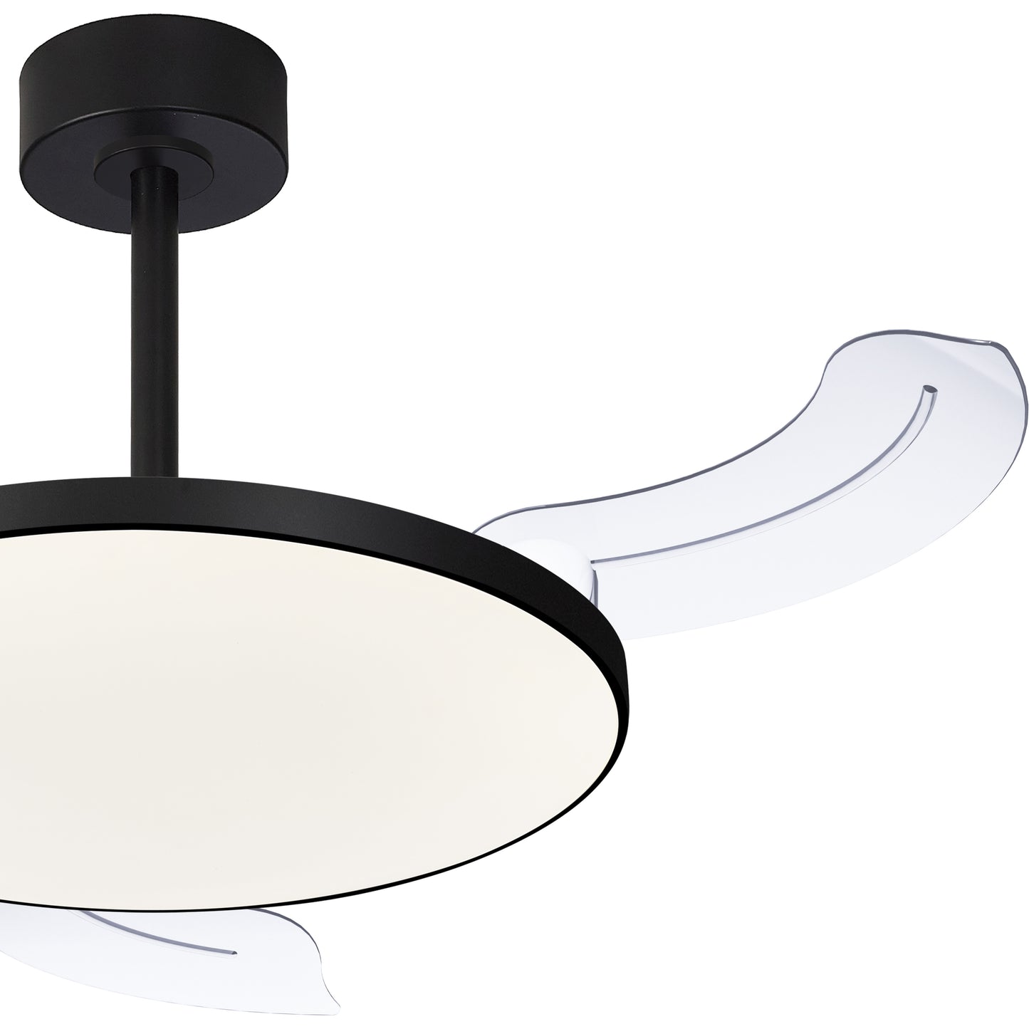 Mantra M9056 Slim Fan Mini 40cm(closed) 900mm(open) 45W LED Dimmable Ceiling fan with Light With Built-In 25W DC Fan, 2700-5000K Remote Control, 5000lm, Black, 5yrs Warranty
