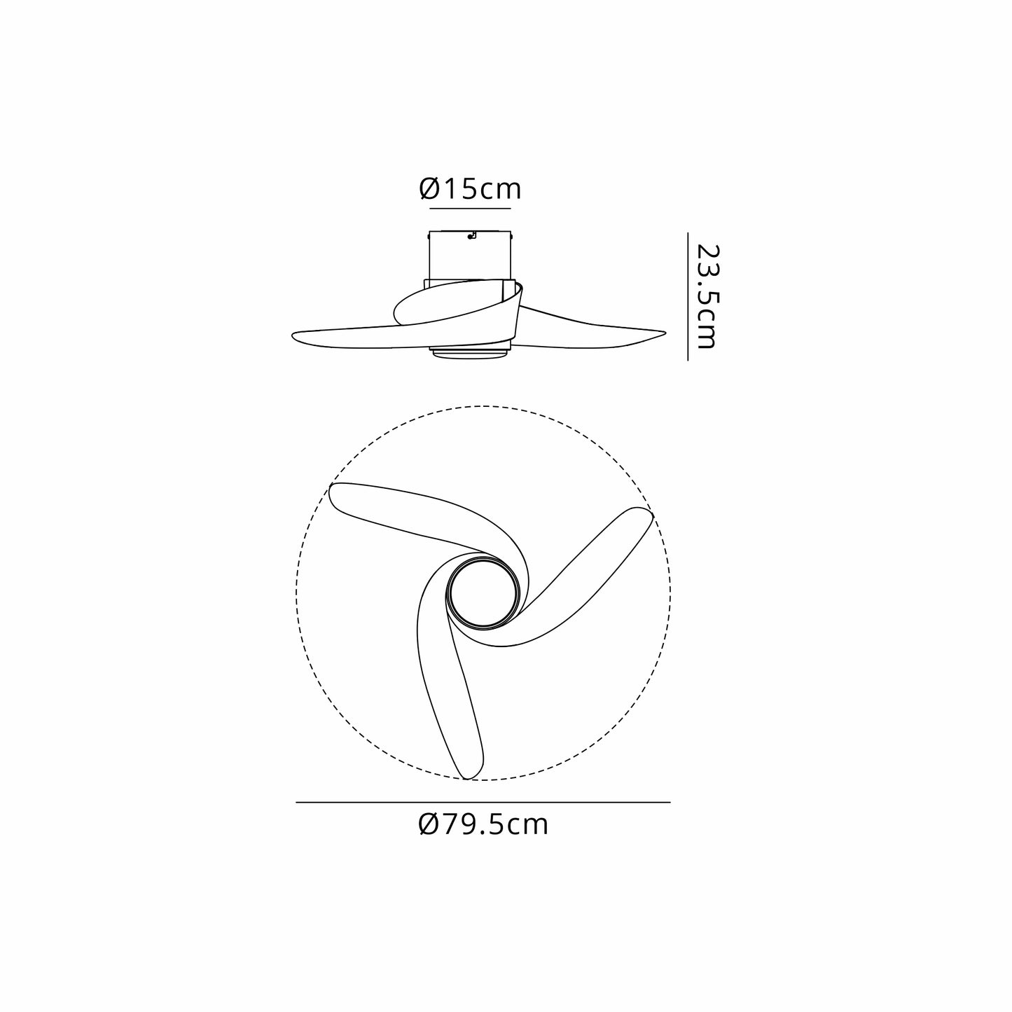 Mantra M9065 Groenland XS 79.5cm 30W LED Dimmable Ceiling Light With Built-In 24W DC Fan, 2700-5000K Remote Control, 2640lm, White-Wood 5yrs Warranty