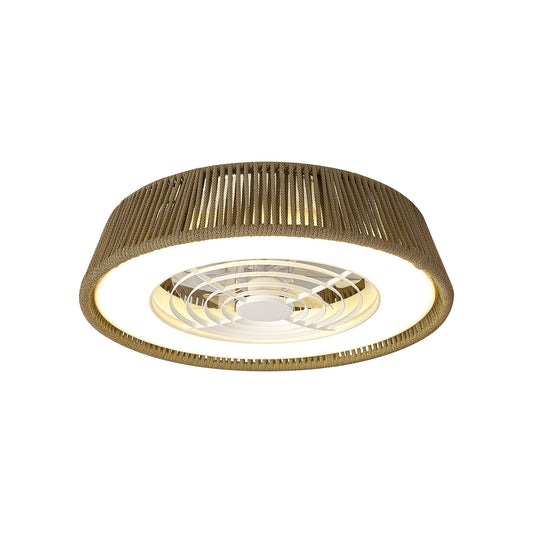 Polinesia Nautica Mini 57.5cm 55W LED Dimmable Ceiling Light With Built-In 25W DC Reversible Fan, Beige Oscu, 3800lm, 5yrs Warranty