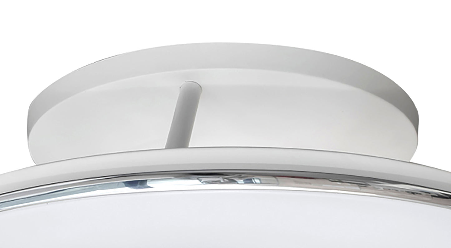 Close-up of the Ceiling Fans UK M7493 Alisio Mini White Ceiling Fan with Light—52.5cm, 70W LED dimmable light, built-in 30W DC reversible fan, 4900lm output and white finish. Sleek design includes remote control for effortless adjustments.
