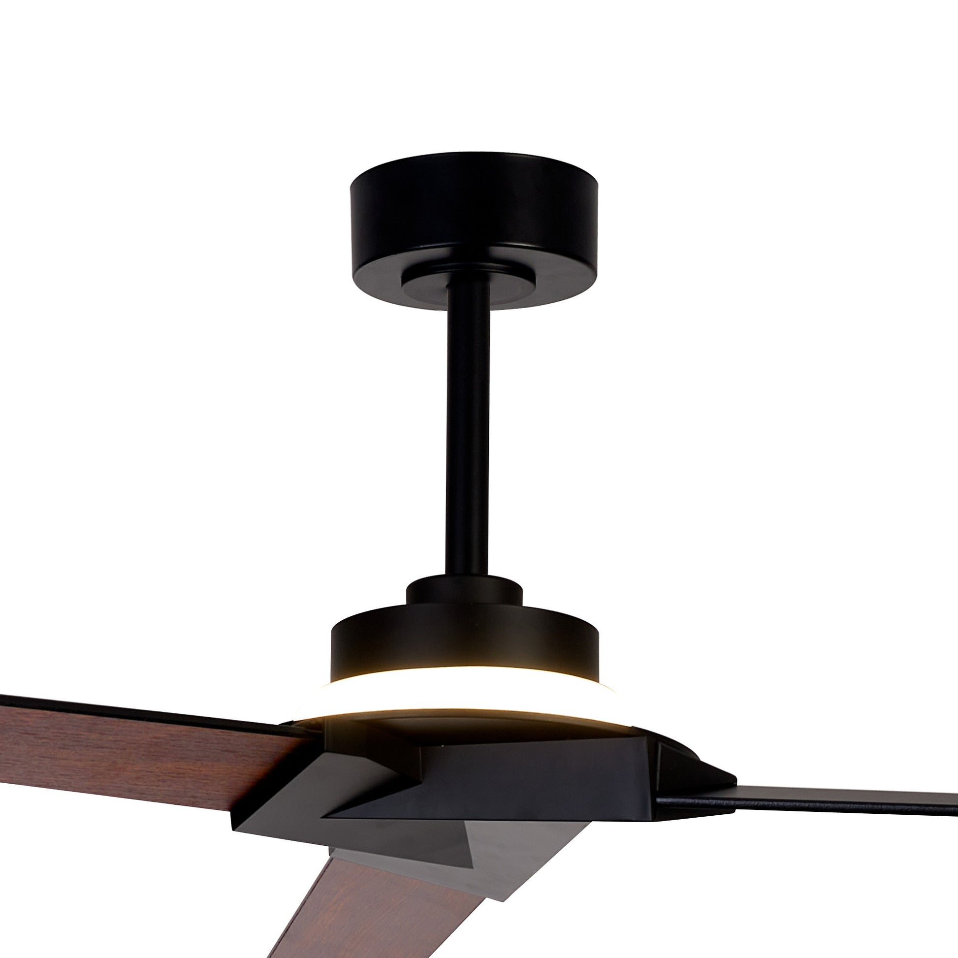 The MANTRA M8723/MA Brisa Black/Wood Ceiling Fan from Ceiling Fans UK features reversible wooden blades, a 20W dimmable LED light, 40W fan, black downrod mount, remote & app control, IP44 rating and comes with a 5-year warranty.