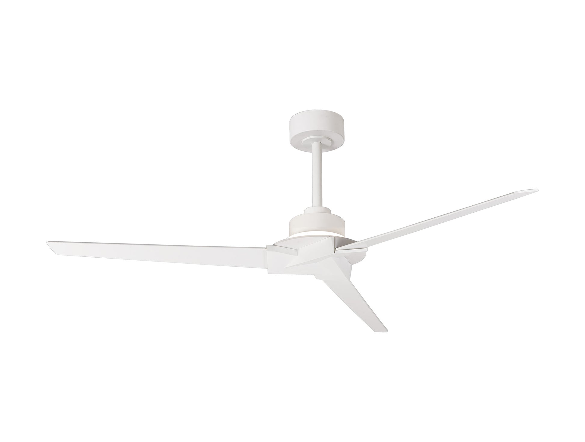 The Ceiling Fans UK MANTRA M8726 Brisa Mini White Ceiling Fan features a 150cm design, 3 flat blades, 20W dimmable LED (2700-5000K), 40W reversible DC motor, remote & app control, IP44 rating, and a 5-year warranty.
