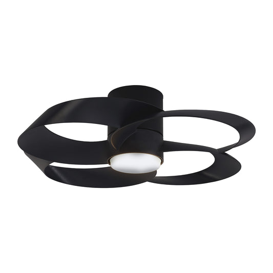 The MANTRA M8706 Rose Black 65cm from Ceiling Fans UK features a 24W LED dimmable ceiling light, built-in 22W DC reversible fan, and remote control, combining modern style with customizable brightness and airflow.
