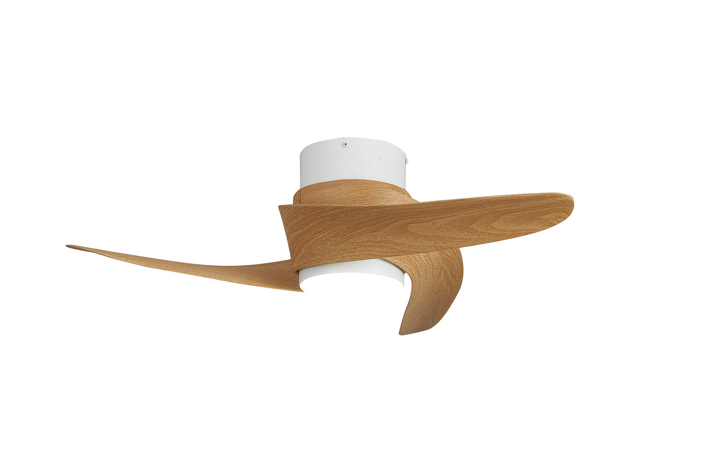 Mantra M9065 Groenland XS 79.5cm 30W LED Dimmable Ceiling Light With Built-In 24W DC Fan, 2700-5000K Remote Control, 2640lm, White-Wood 5yrs Warranty