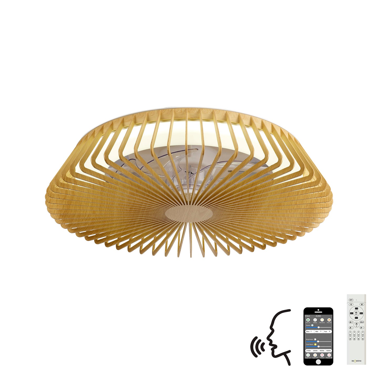 Introducing the Ceiling Fans UK Himalaya Wood Ceiling Fan, boasting a sleek 63cm wooden blade design and featuring a 70W LED dimmable light. Equipped with a built-in 35W DC reversible fan, this modern ceiling fan offers seamless integration with Alexa/Google voice control and smartphone app compatibility. A remote control is included, along with a 5-year warranty.