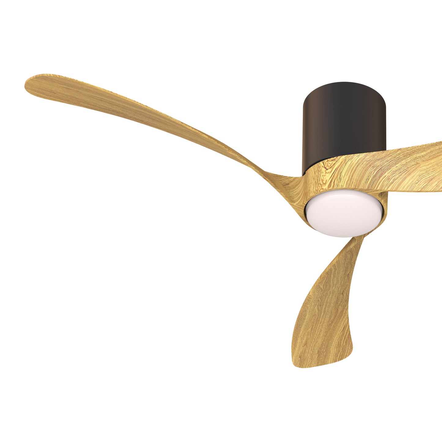Mantra M9047 Nemo M 1.2m 24W LED Dimmable Ceiling Light With Built-In 32W DC Fan, 2700-5000K Remote Control, 3200lm, Black/Wood