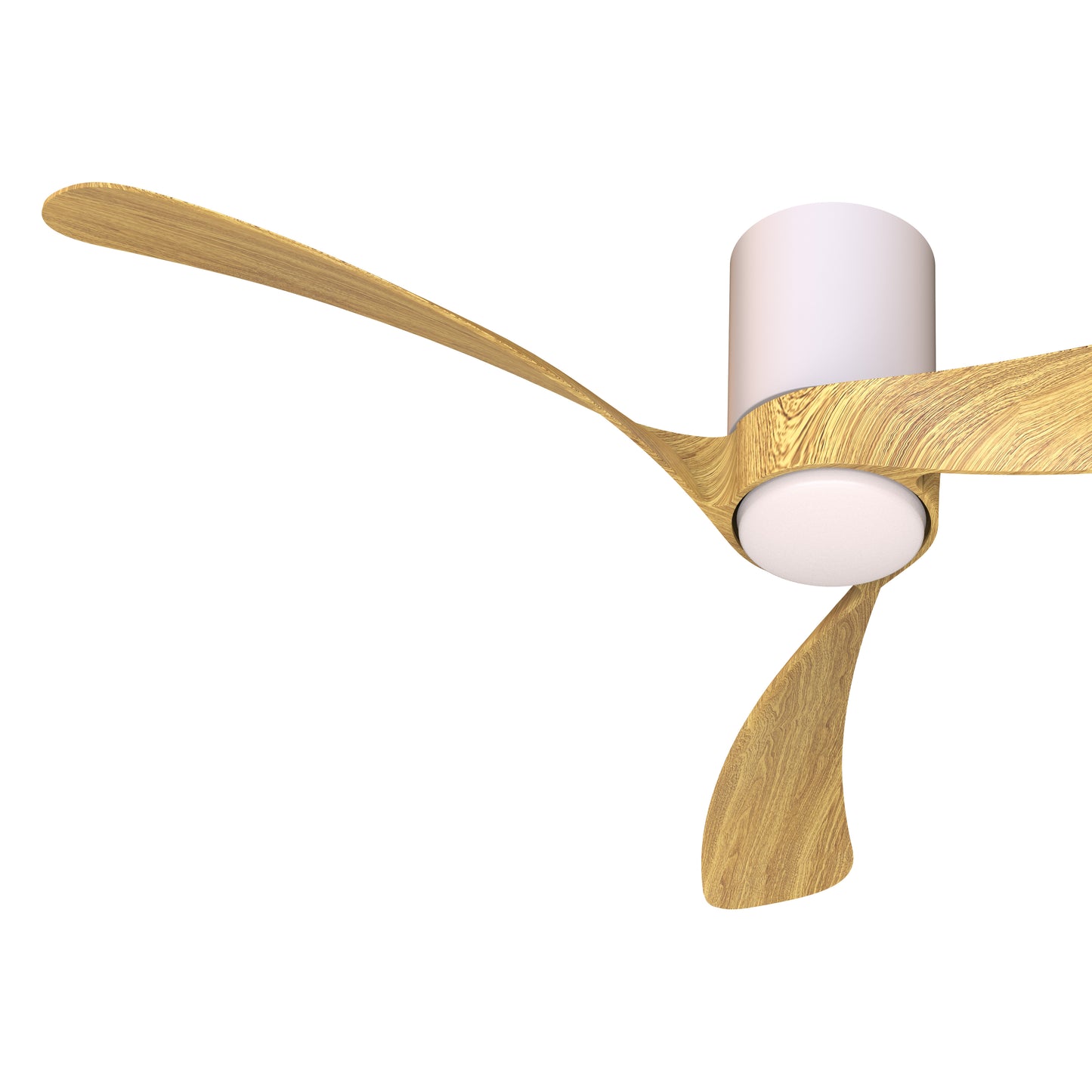 Mantra M9048 Nemo M 1.2m 24W LED Dimmable Ceiling Light With Built-In 32W DC Fan, 2700-5000K Remote Control, 3200lm, White/Wood