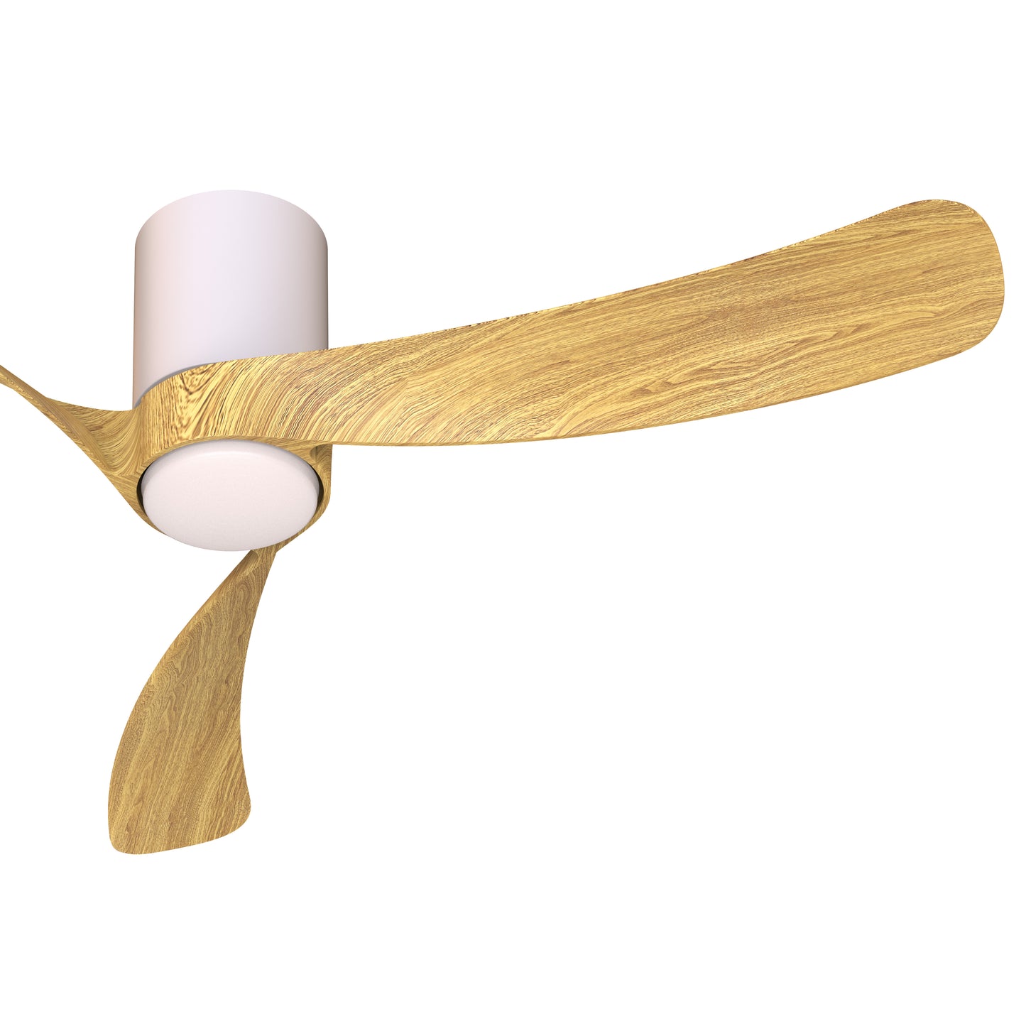 Mantra M9048 Nemo M 1.2m 24W LED Dimmable Ceiling Light With Built-In 32W DC Fan, 2700-5000K Remote Control, 3200lm, White/Wood