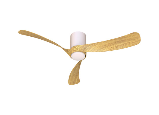 Mantra M9048 Nemo M 1.2m 24W LED Dimmable Ceiling Light With Built-In 32W DC Fan, 2700-5000K Remote Control, 3200lm, White/Wood
