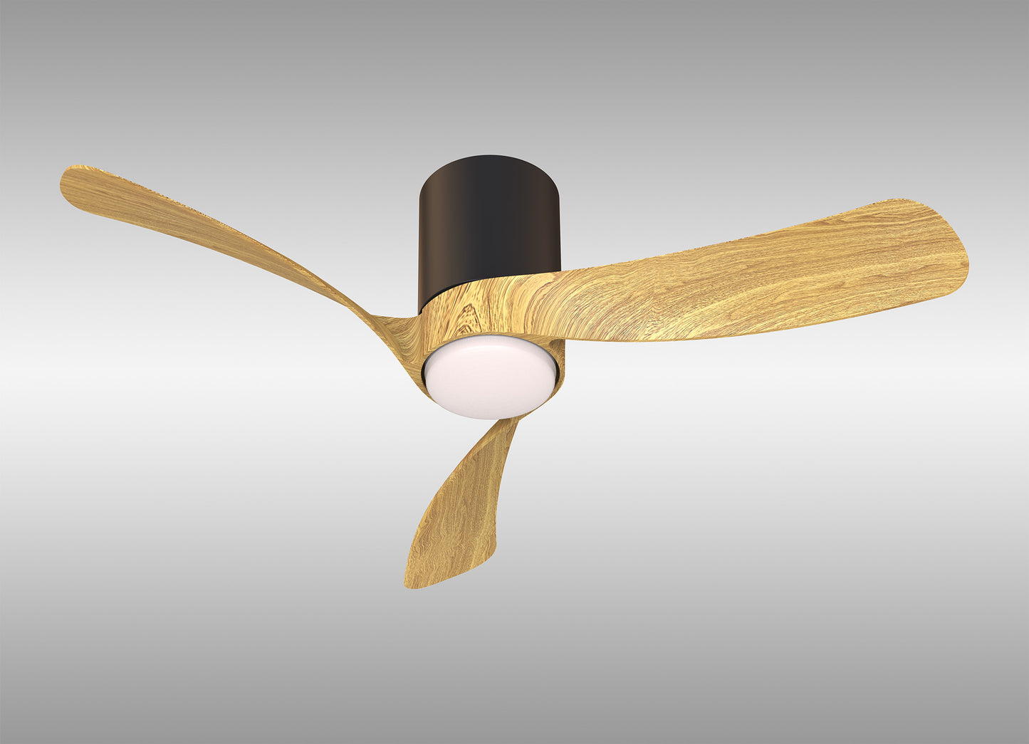 Mantra M9050 Nemo S 97cm 24W LED Dimmable Ceiling Light With Built-In 30W DC Fan, 2700-5000K Remote Control, 3200lm, Black/Wood