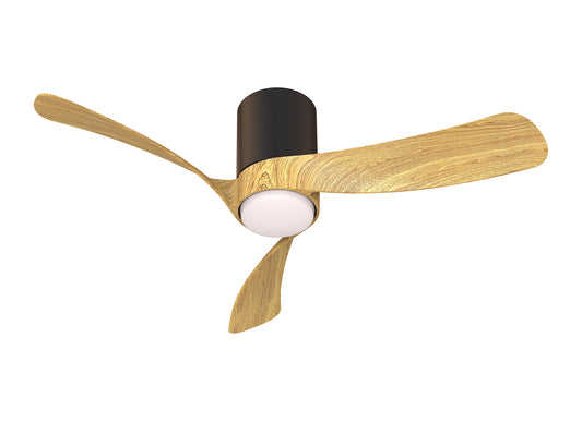 Mantra M9050 Nemo S 97cm 24W LED Dimmable Ceiling Light With Built-In 30W DC Fan, 2700-5000K Remote Control, 3200lm, Black/Wood