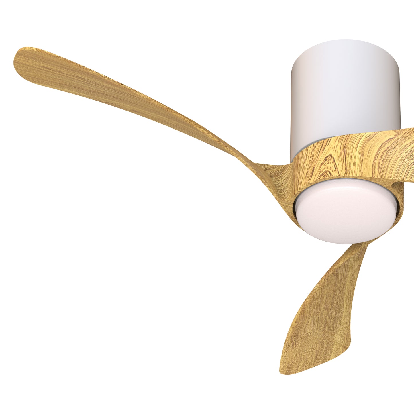 Mantra M9051 Nemo S 97cm 24W LED Dimmable Ceiling Light With Built-In 30W DC Fan, 2700-5000K Remote Control, 3200lm, White/Wood, 5yrs Warranty