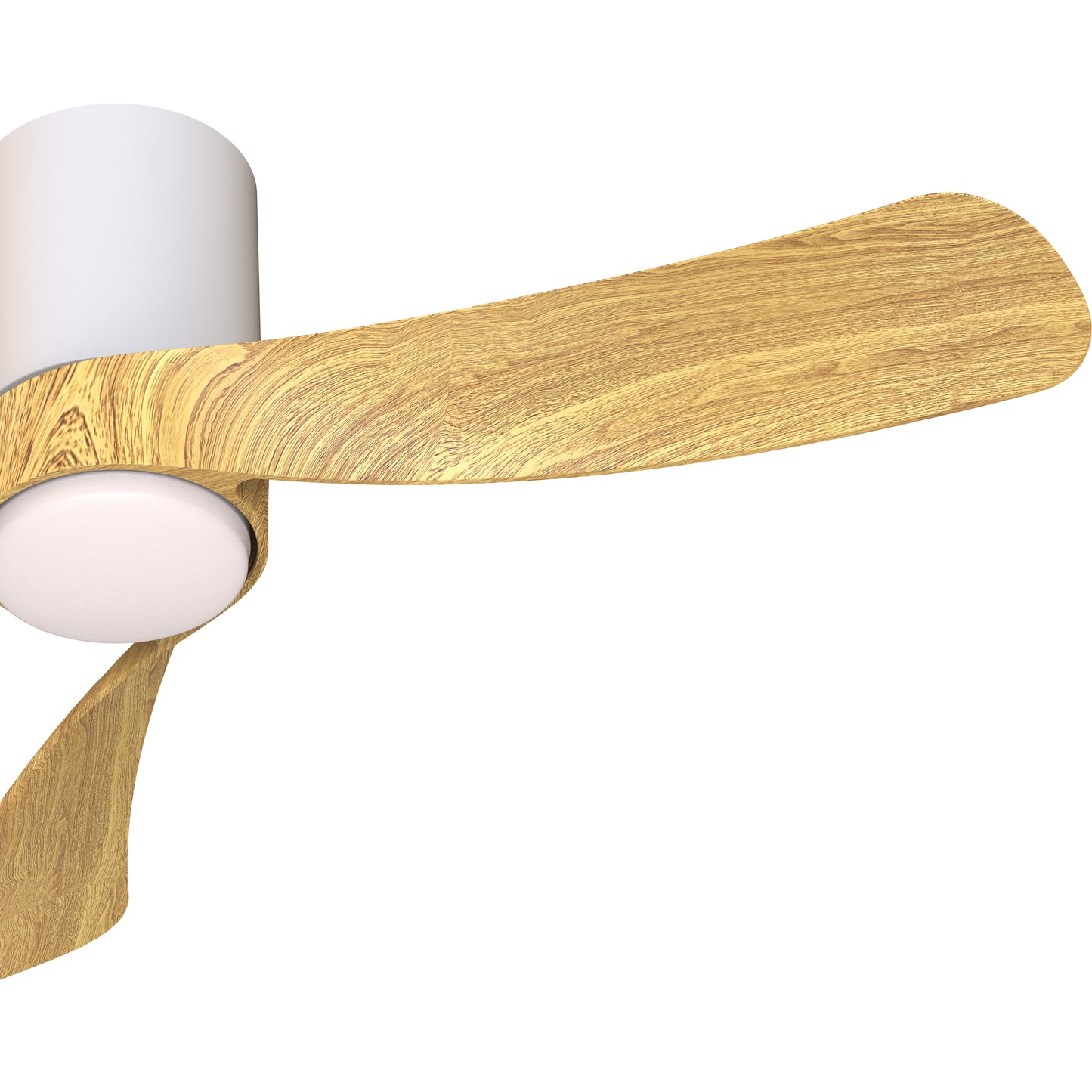 Mantra M9051 Nemo S 97cm 24W LED Dimmable Ceiling Light With Built-In 30W DC Fan, 2700-5000K Remote Control, 3200lm, White/Wood, 5yrs Warranty