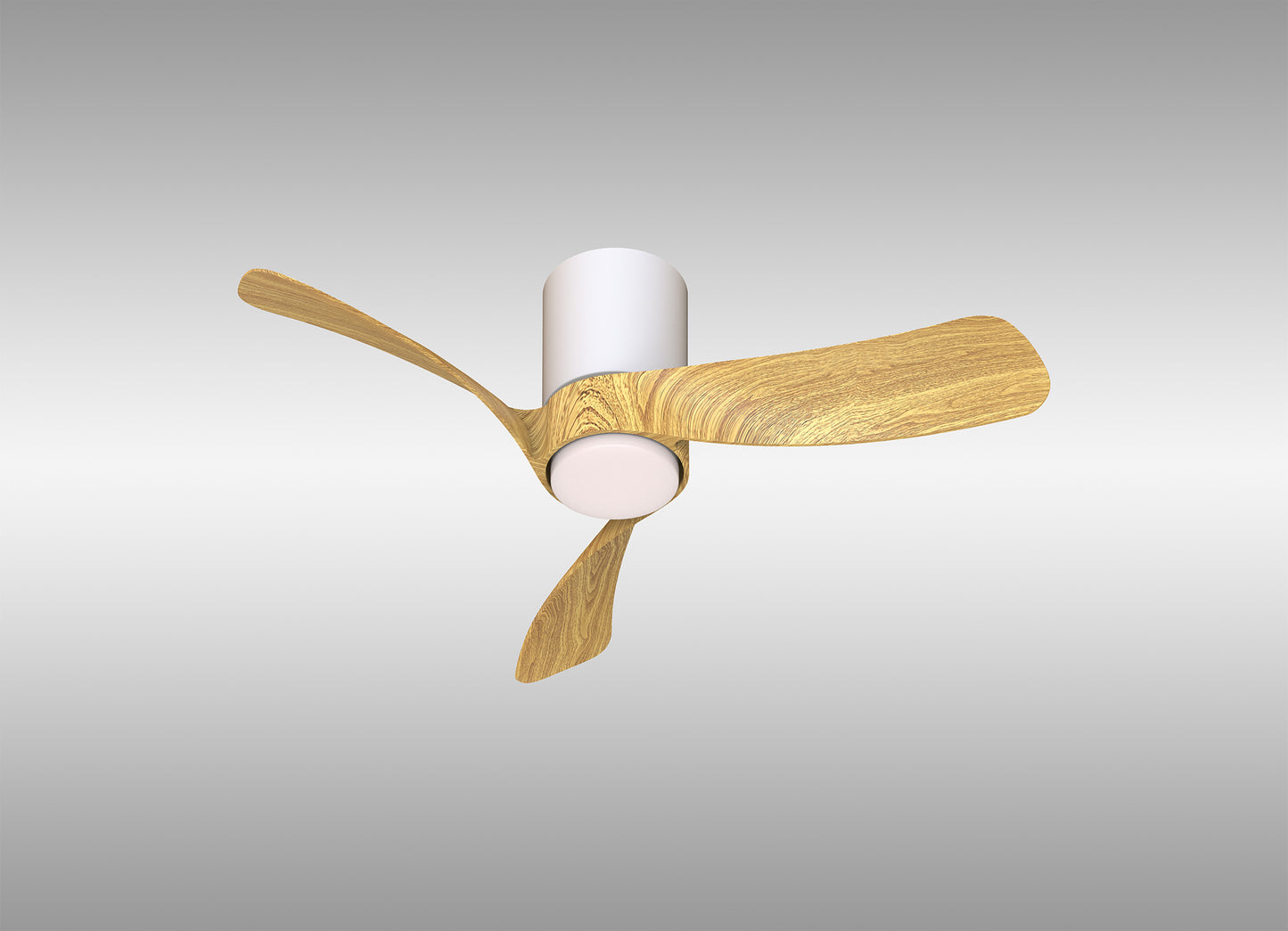 Mantra M9054 Nemo XS 72cm 18W LED Dimmable Ceiling Light With Built-In 26W DC Fan, 2700-5000K Remote Control, 2800lm, White/Wood, 5yrs Warranty