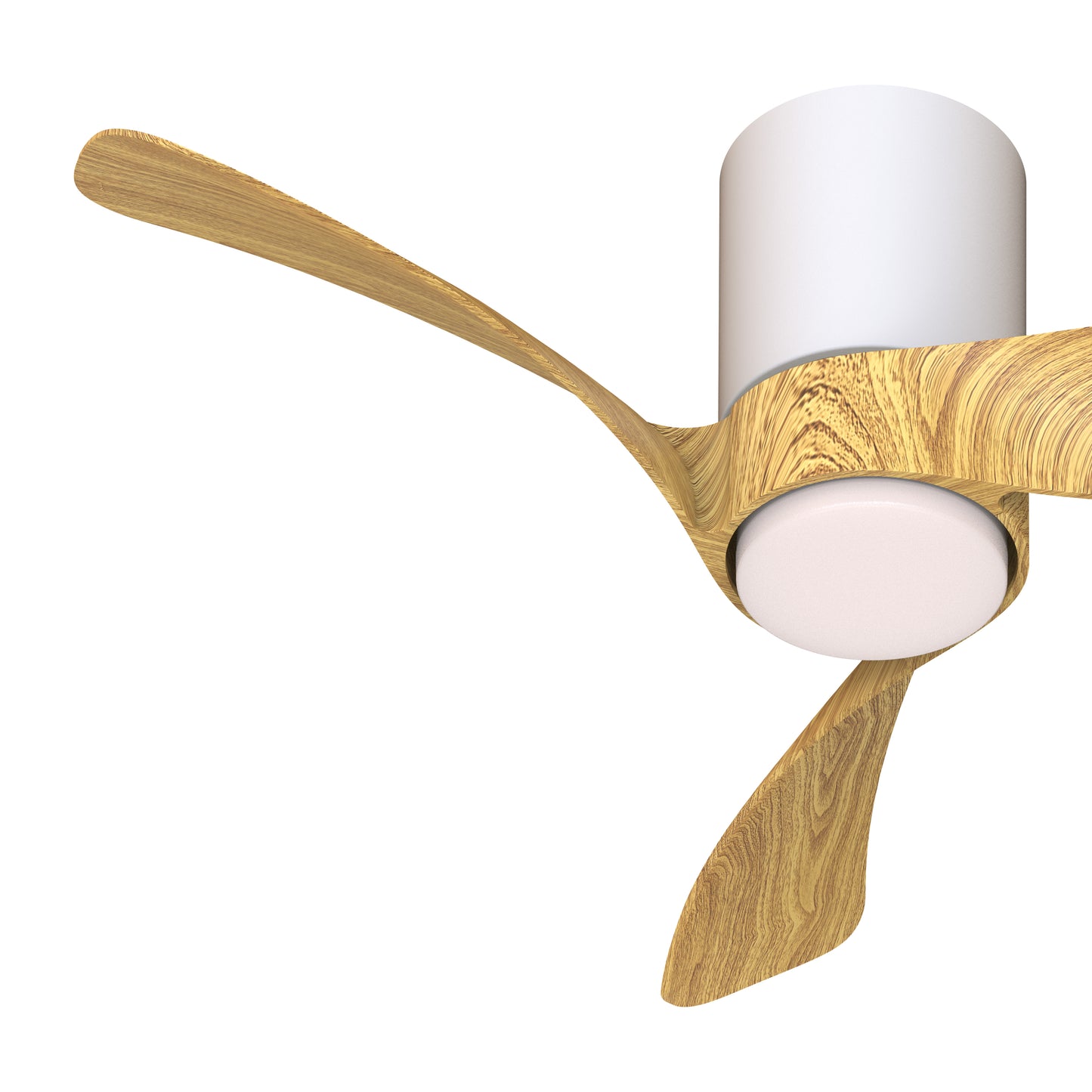 Mantra M9054 Nemo XS 72cm 18W LED Dimmable Ceiling Light With Built-In 26W DC Fan, 2700-5000K Remote Control, 2800lm, White/Wood, 5yrs Warranty