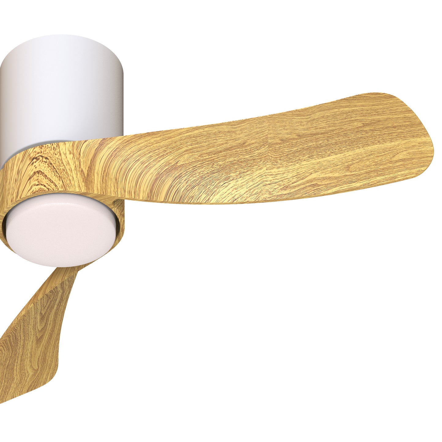 Mantra M9054 Nemo XS 72cm 18W LED Dimmable Ceiling Light With Built-In 26W DC Fan, 2700-5000K Remote Control, 2800lm, White/Wood, 5yrs Warranty