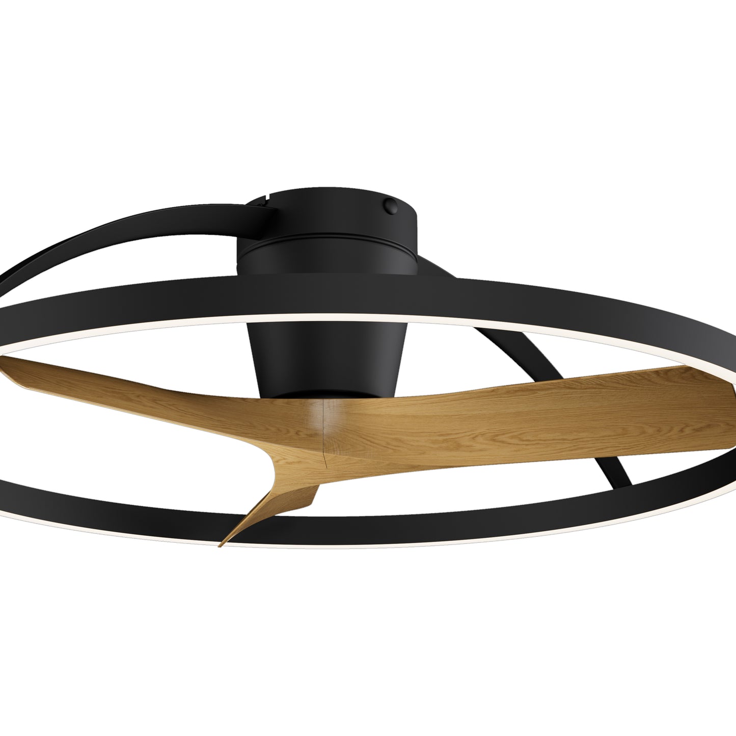 Mantra M9044 Nepal II 75cm 32W LED Dimmable Light With Built-In 32W DC Reversible Fan, Black/Wood Finish c/w Remote Control, 4000lm, 5yrs Warranty