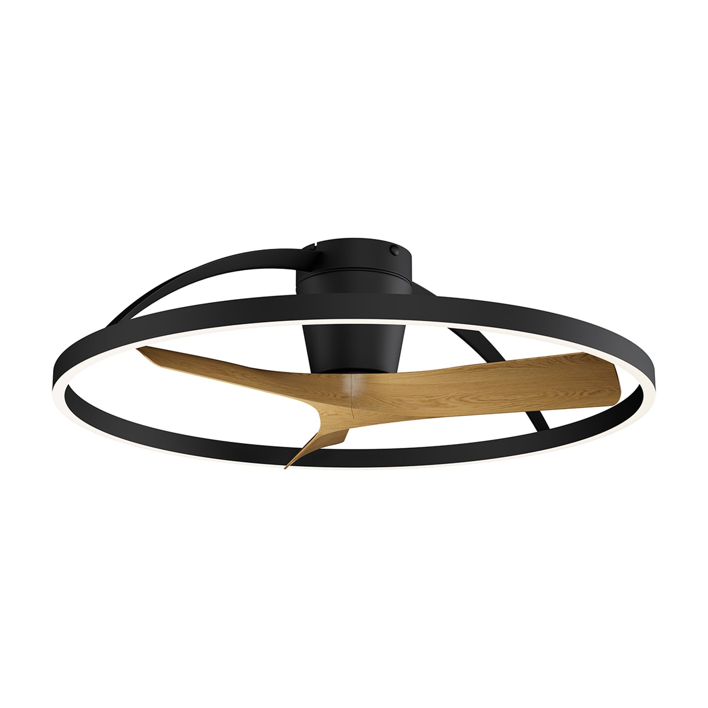 Mantra M9044 Nepal II 75cm 32W LED Dimmable Light With Built-In 32W DC Reversible Fan, Black/Wood Finish c/w Remote Control, 4000lm, 5yrs Warranty