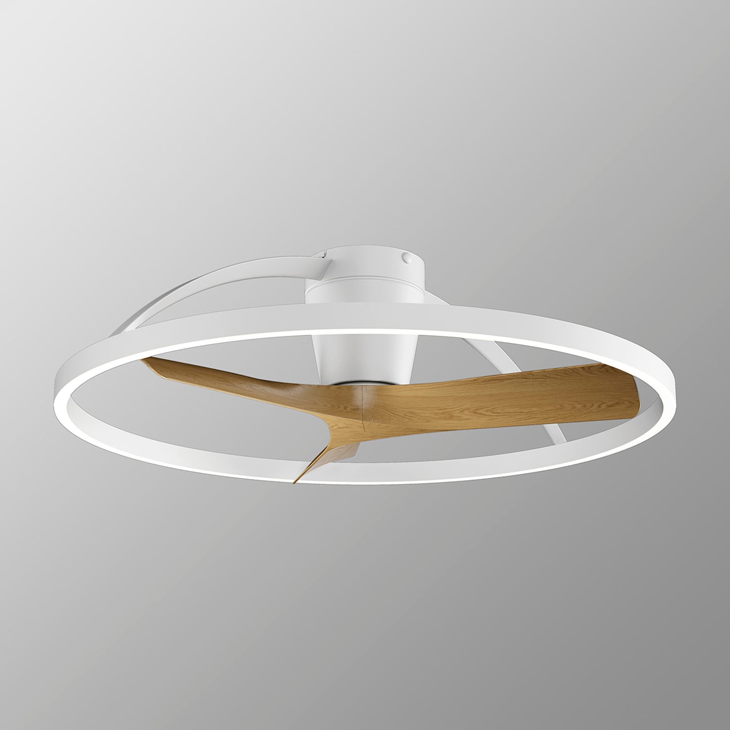 Mantra M9045 Nepal II 75cm 32W LED Dimmable Light With Built-In 32W DC Reversible Fan, White/Wood Finish c/w Remote Control, 4000lm, 5yrs Warranty