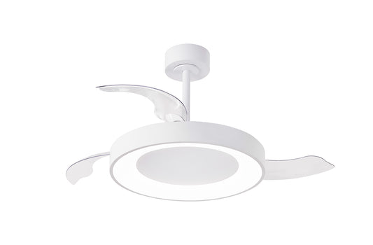 Niseko Ceiling Fan with Light M 49cm(CLOSED)1060MM(OPEN) 50W LED Dimmable Ceiling Light With Built-In 30W DC Fan, 2700-5000K Remote Control, 5500lm, White, 5yrs Warranty