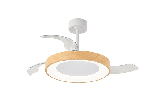 Niseko Ceiling Fan with Light M 49cm(CLOSED)1060MM(OPEN) 50W LED Dimmable Ceiling Light With Built-In 30W DC Fan, 2700-5000K Remote Control, 5500lm, White, 5yrs Warranty