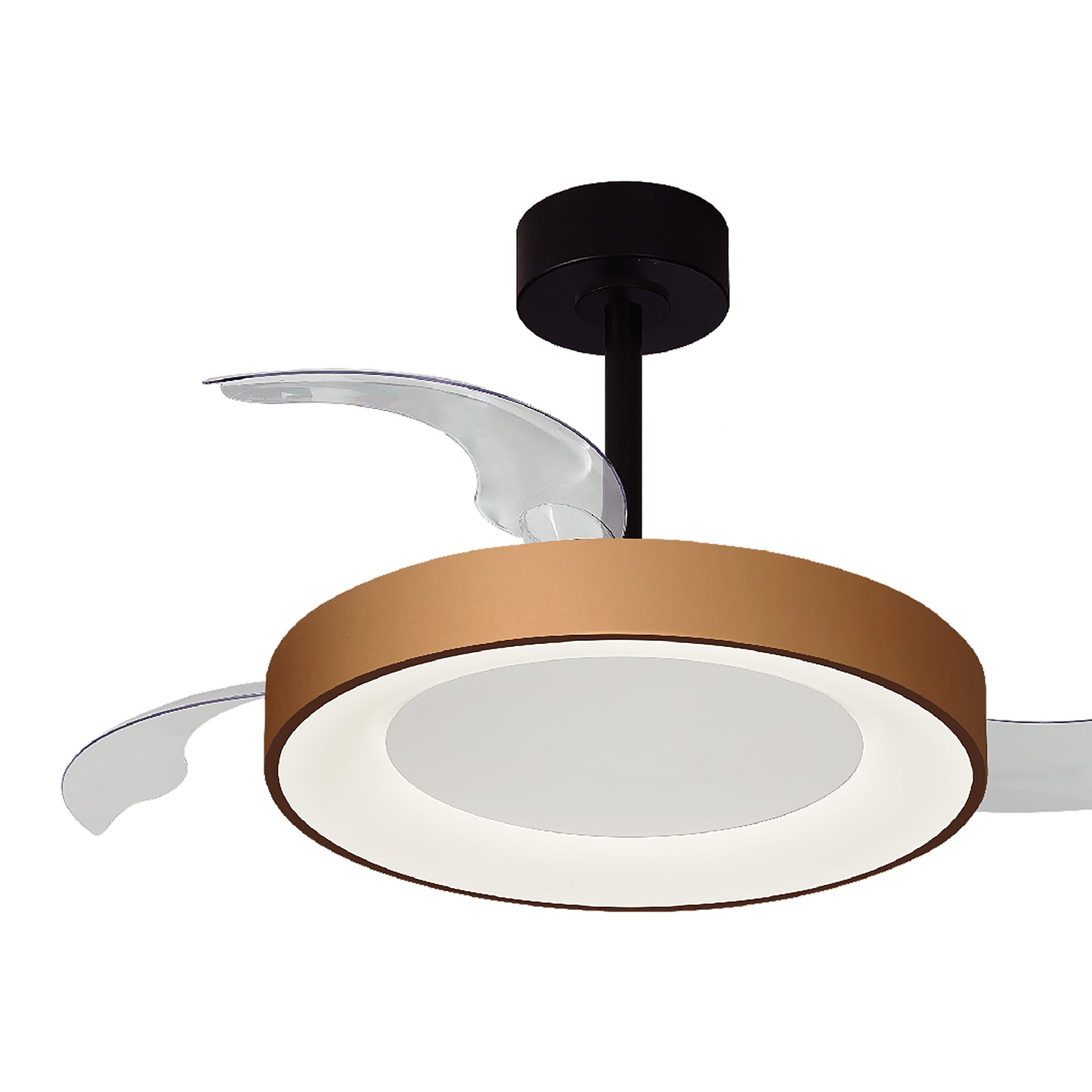 Mantra M9091 Niseko M Ceiling Fan with Light 49cm(CLOSED)1060MM(OPEN) 50W LED Dimmable Ceiling Light With Built-In 30W DC Fan, 2700-5000K Remote Control, 5500lm, Gold/Black, 5yrs Warranty