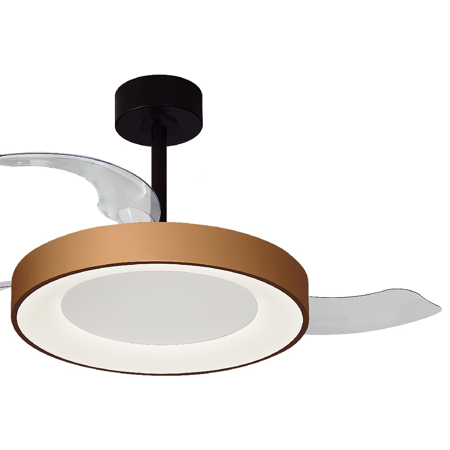 Mantra M9091 Niseko M Ceiling Fan with Light 49cm(CLOSED)1060MM(OPEN) 50W LED Dimmable Ceiling Light With Built-In 30W DC Fan, 2700-5000K Remote Control, 5500lm, Gold/Black, 5yrs Warranty