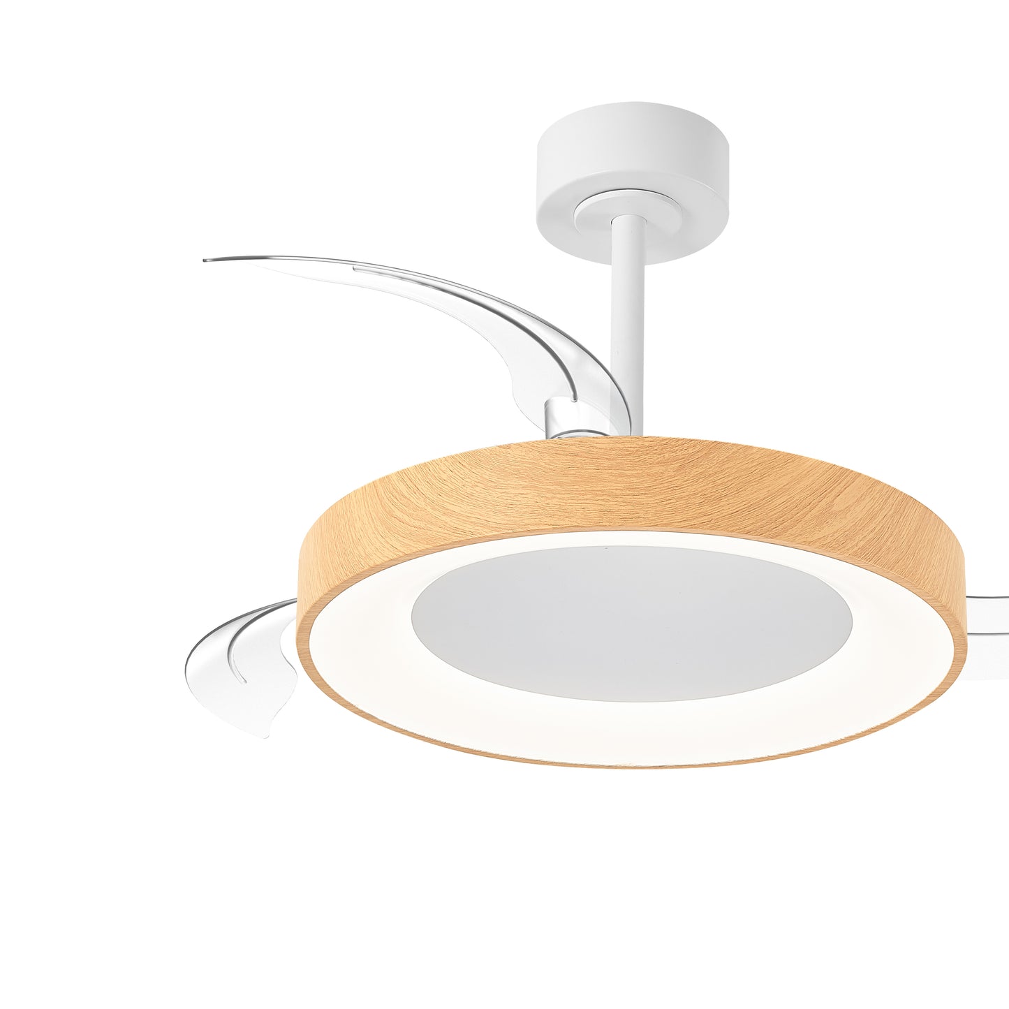 Mantra M9013 Niseko S Ceiling Fan with Light 40cm(closed) 910mm(open)45W LED Dimmable Ceiling Light With Built-In 25W DC Fan, 2700-5000K Remote Control, 5000lm, White/Wood, 5yrs Warranty
