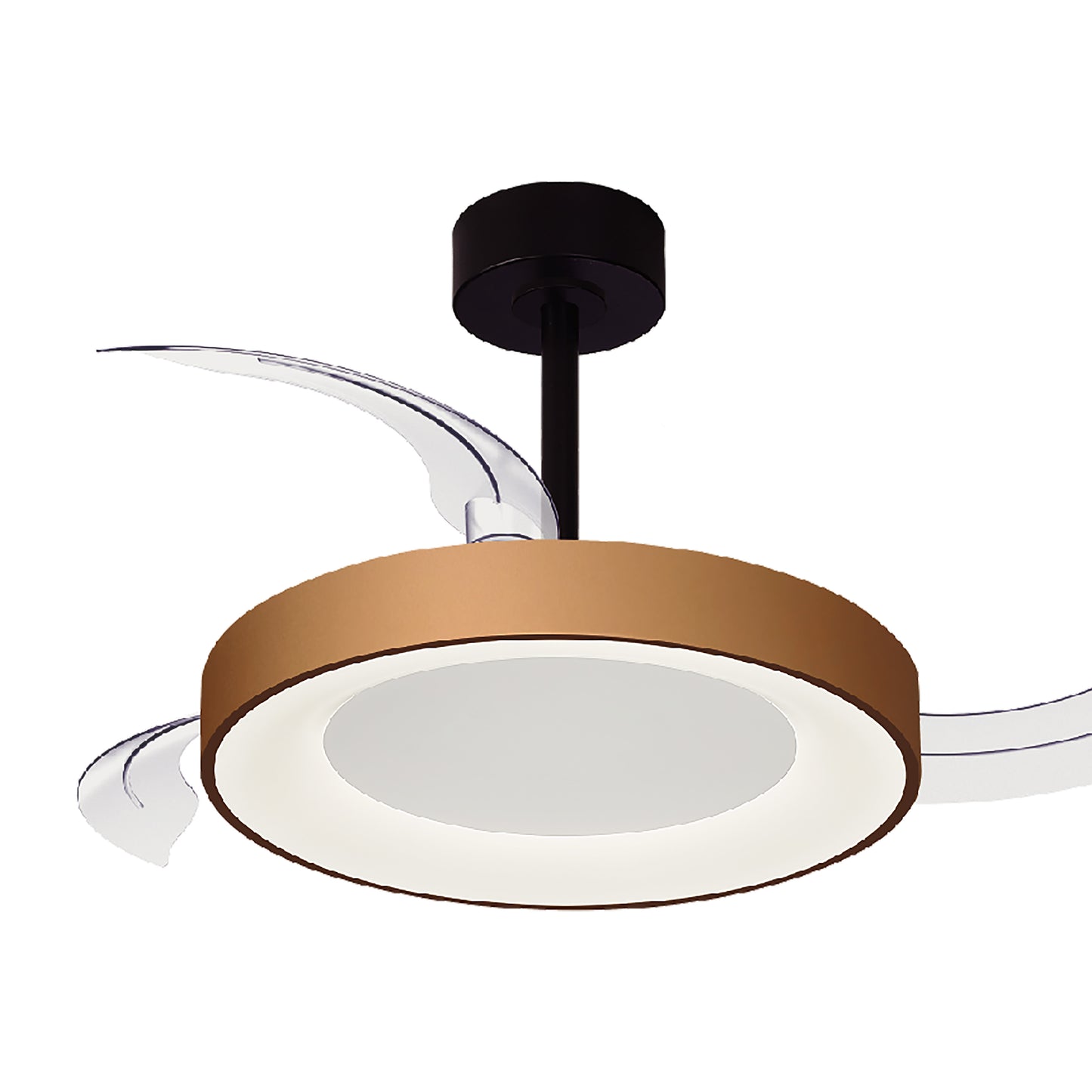 Mantra M9092 Niseko S Ceiling Fan with Light 40cm(closed) 910mm(open)45W LED Dimmable Ceiling Light With Built-In 25W DC Fan, 2700-5000K Remote Control, 5000lm, Gold/Wood, 5yrs Warranty