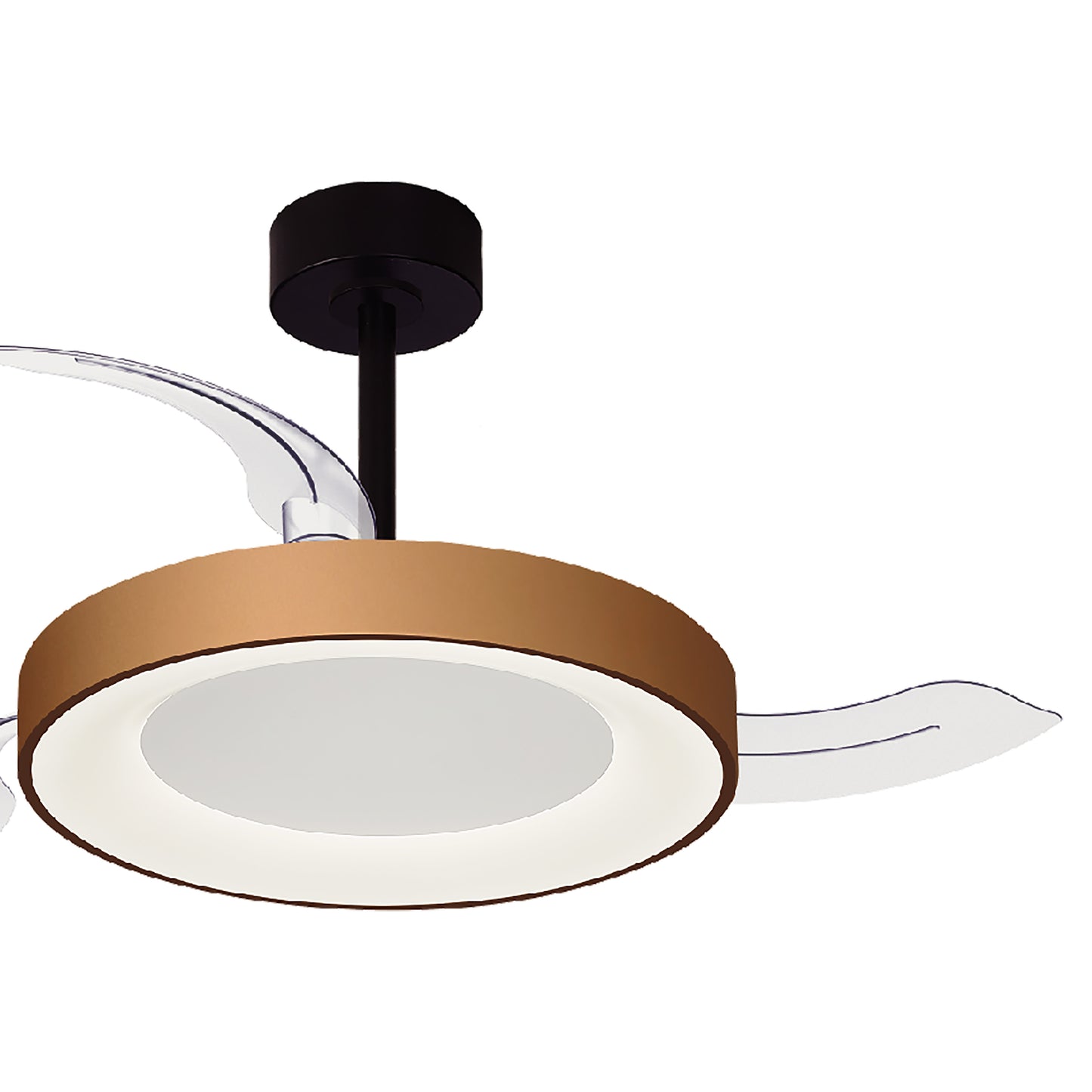 Mantra M9092 Niseko S Ceiling Fan with Light 40cm(closed) 910mm(open)45W LED Dimmable Ceiling Light With Built-In 25W DC Fan, 2700-5000K Remote Control, 5000lm, Gold/Wood, 5yrs Warranty