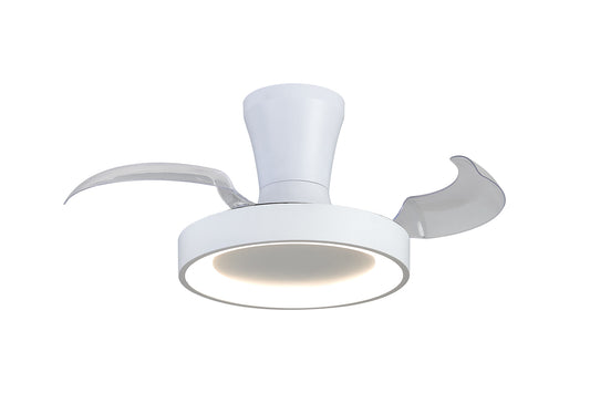 Mantra M9089 Niseko Fan XS 33cm(closed) 710mm(open) 25W LED Dimmable Ceiling Light With Built-In 25W DC Fan, 2700-5000K Remote Control, 2500lm, White, 5yrs Warranty