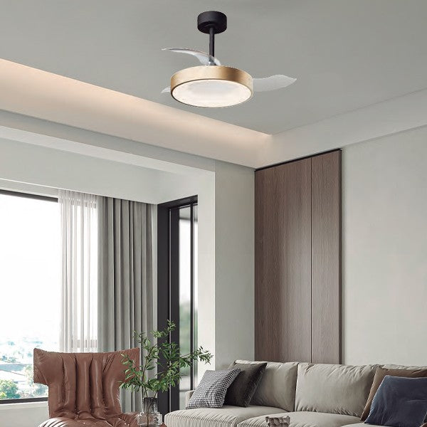 Mantra M9092 Niseko S Ceiling Fan with Light 40cm(closed) 910mm(open)45W LED Dimmable Ceiling Light With Built-In 25W DC Fan, 2700-5000K Remote Control, 5000lm, Gold/Wood, 5yrs Warranty