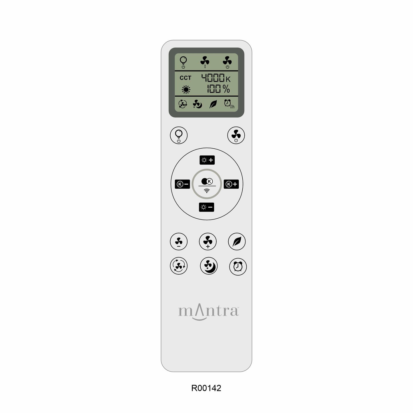 MANTRA M9067 Groenland S 100cm 24W LED Dimmable Ceiling Light With Built-In 30W DC Fan