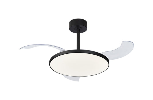 Mantra M9055 Slim Fan 50cm 50W LED Dimmable Ceiling fan with light -In 30W DC Fan, 2700-5000K Remote Control, 5500lm, Black, 5yrs Warranty