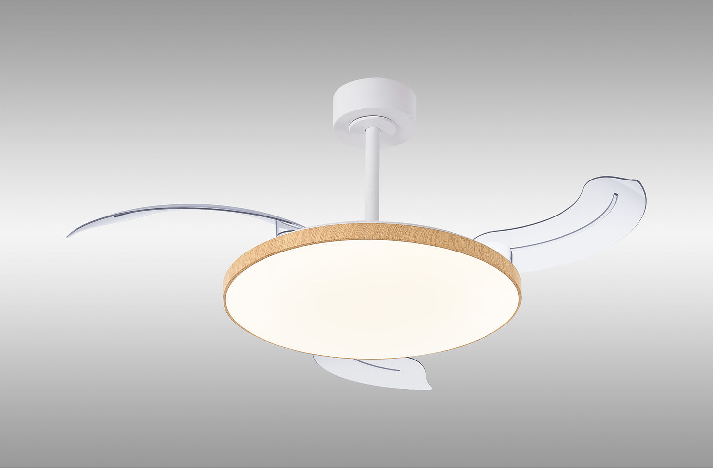 Mantra M9009 Slim Fan Mini 40cm(closed) 900mm(open) 45W LED Dimmable Ceiling fan with Light With Built-In 25W DC Fan, 2700-5000K Remote Control, 3150lm, Wood, 5yrs Warranty
