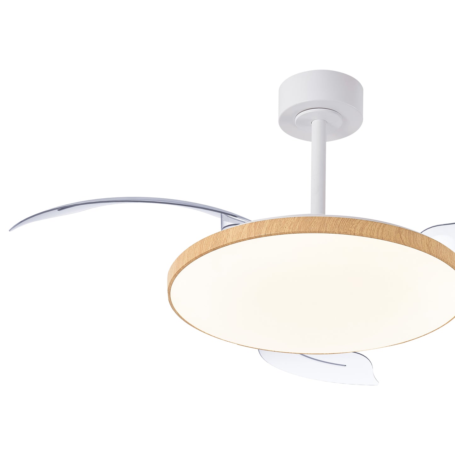Mantra M9009 Slim Fan Mini 40cm(closed) 900mm(open) 45W LED Dimmable Ceiling fan with Light With Built-In 25W DC Fan, 2700-5000K Remote Control, 3150lm, Wood, 5yrs Warranty