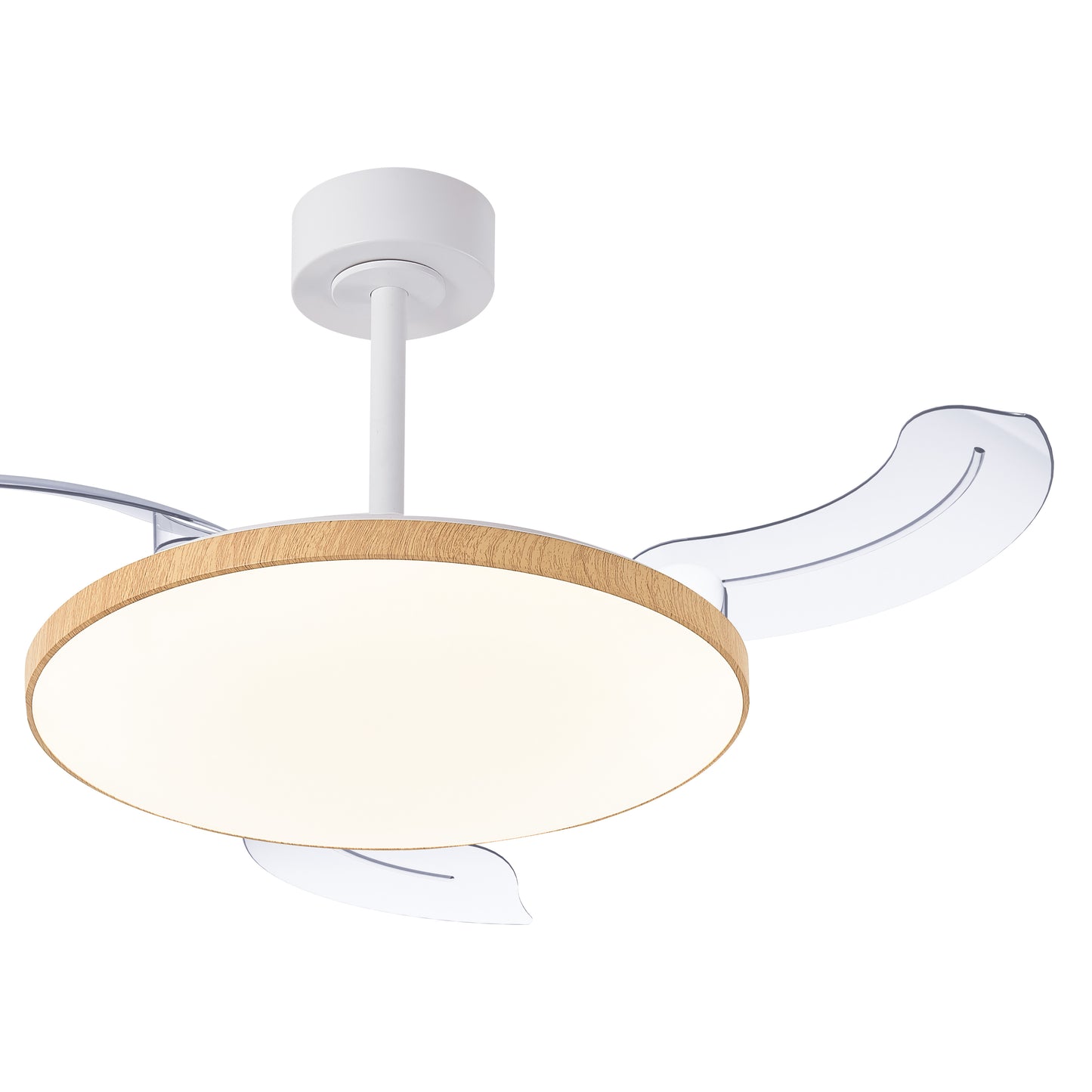 Mantra M9009 Slim Fan Mini 40cm(closed) 900mm(open) 45W LED Dimmable Ceiling fan with Light With Built-In 25W DC Fan, 2700-5000K Remote Control, 3150lm, Wood, 5yrs Warranty