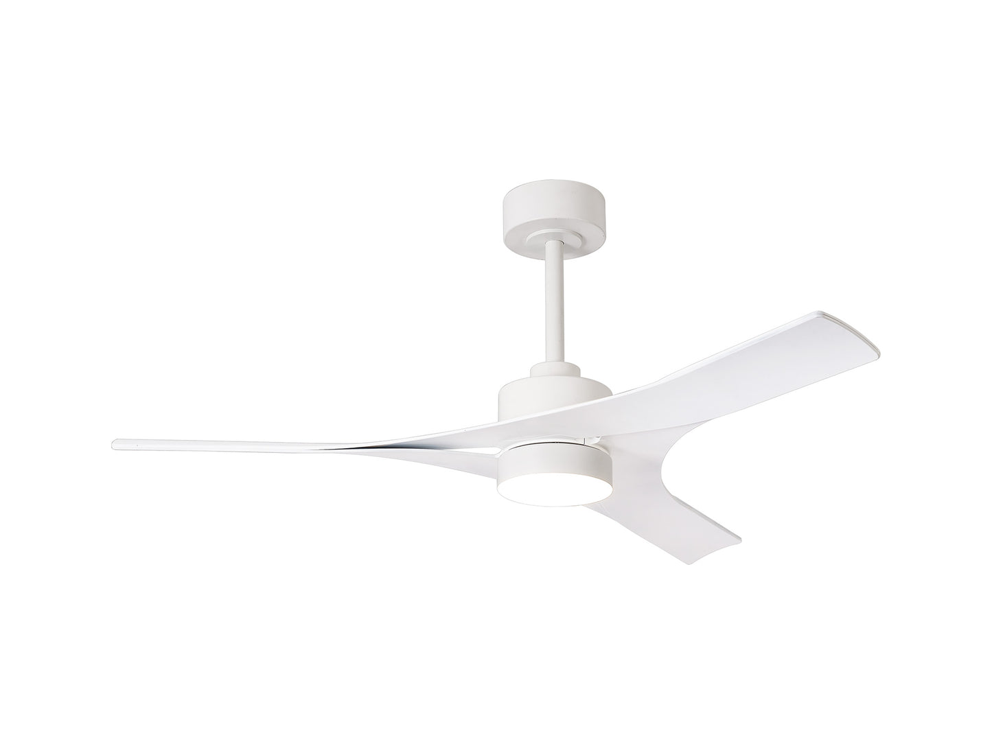 The MANTRA M8714 Thai White Ceiling Fan by Ceiling Fans UK features a 122cm span, built-in 30W LED dimmable light, 35W DC fan, and is operated via remote or app. Enjoy modern style, efficient airflow, and a 5-year warranty for peace of mind.