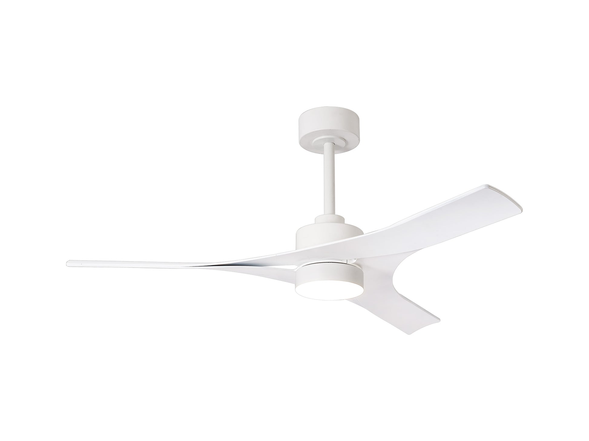 The MANTRA M8714 Thai White Ceiling Fan by Ceiling Fans UK features a 122cm span, built-in 30W LED dimmable light, 35W DC fan, and is operated via remote or app. Enjoy modern style, efficient airflow, and a 5-year warranty for peace of mind.