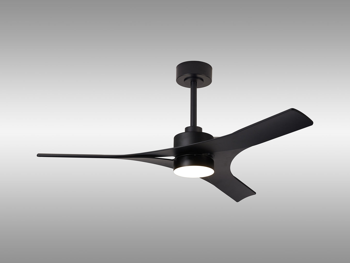 The Ceiling Fans UK MANTRA M8715 Thai Black Ceiling Fan features a 122cm span, built-in 30W dimmable LED light, 35W DC motor, remote & app controls, and a stylish modern look—all backed by a 5-year warranty.