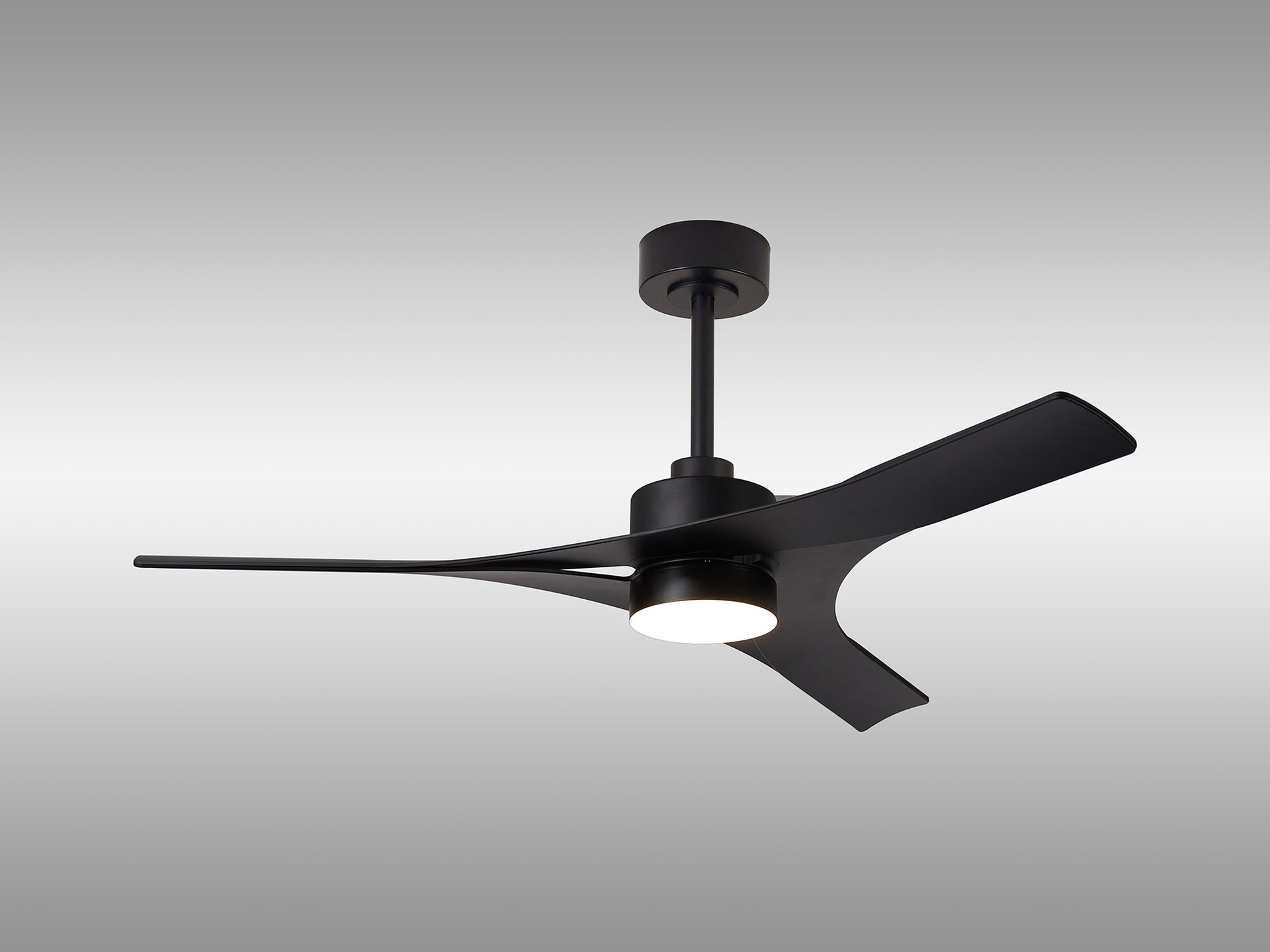 The Ceiling Fans UK MANTRA M8715 Thai Black Ceiling Fan features a 122cm span, built-in 30W dimmable LED light, 35W DC motor, remote & app controls, and a stylish modern look—all backed by a 5-year warranty.